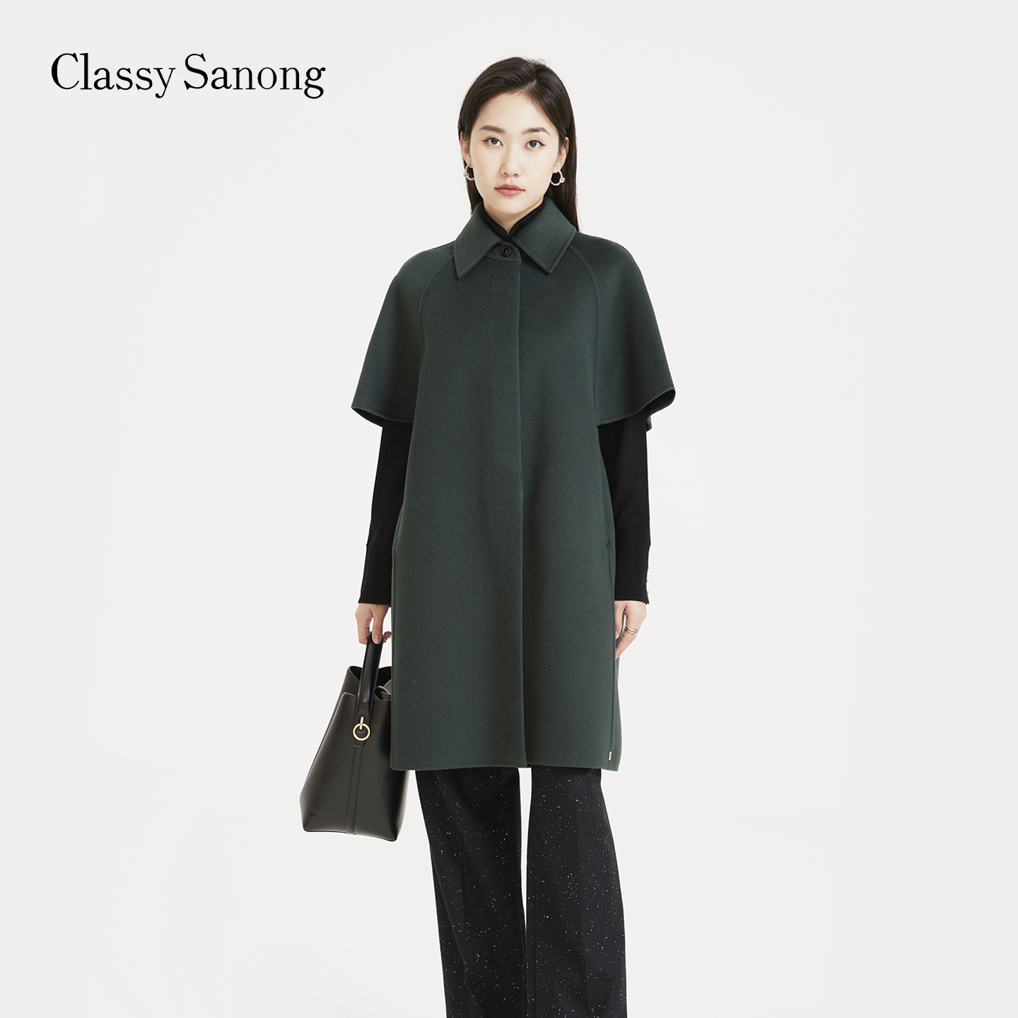 百搭职场通勤保暖羊毛外套