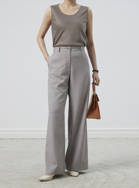 TENGS滕氏萨侬女装春夏新款商务通勤宽松舒适阔腿裤时尚干练百搭