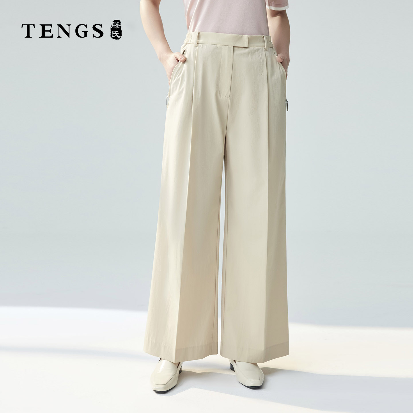 TENGS滕氏女通勤舒适百搭单裤