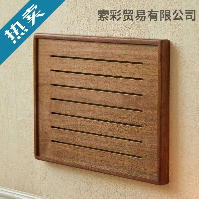 弱电箱配电箱挂画电表箱装饰画盖板电闸实木多媒体胡桃木网遮挡