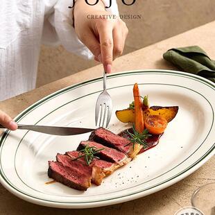 JOJO'SL.PD.palace.耐高温陶瓷盘西餐厅烤箱牛排盘|