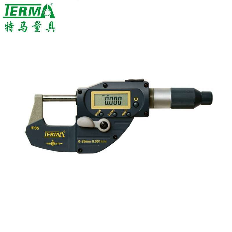 特马数显杠杆千分尺0-25-50-75-100mm直进式快速数显千分尺MDA910