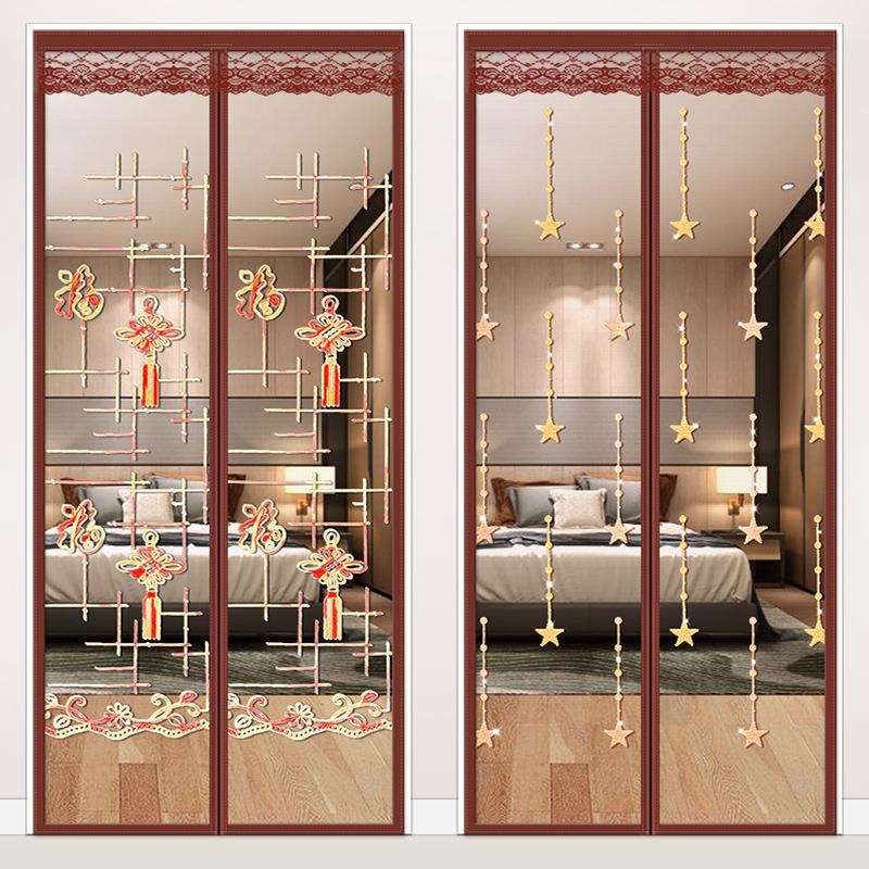 P66D魔术贴纱门防蚊门纱窗自粘磁铁窗纱网磁性家用自粘门帘沙门免