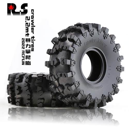 RS红蜘蛛AXIAL1/10山羊TRX-4攀爬胎管架攀爬2.2寸勇士胎R59