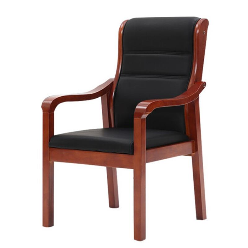 现代简约办公椅久坐电脑椅实木西皮椅人体工学中班椅