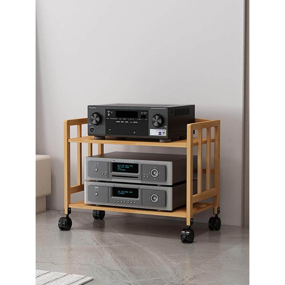 功放机架多层实木音响放置架胆机支架子家庭影院机柜影音室设备柜