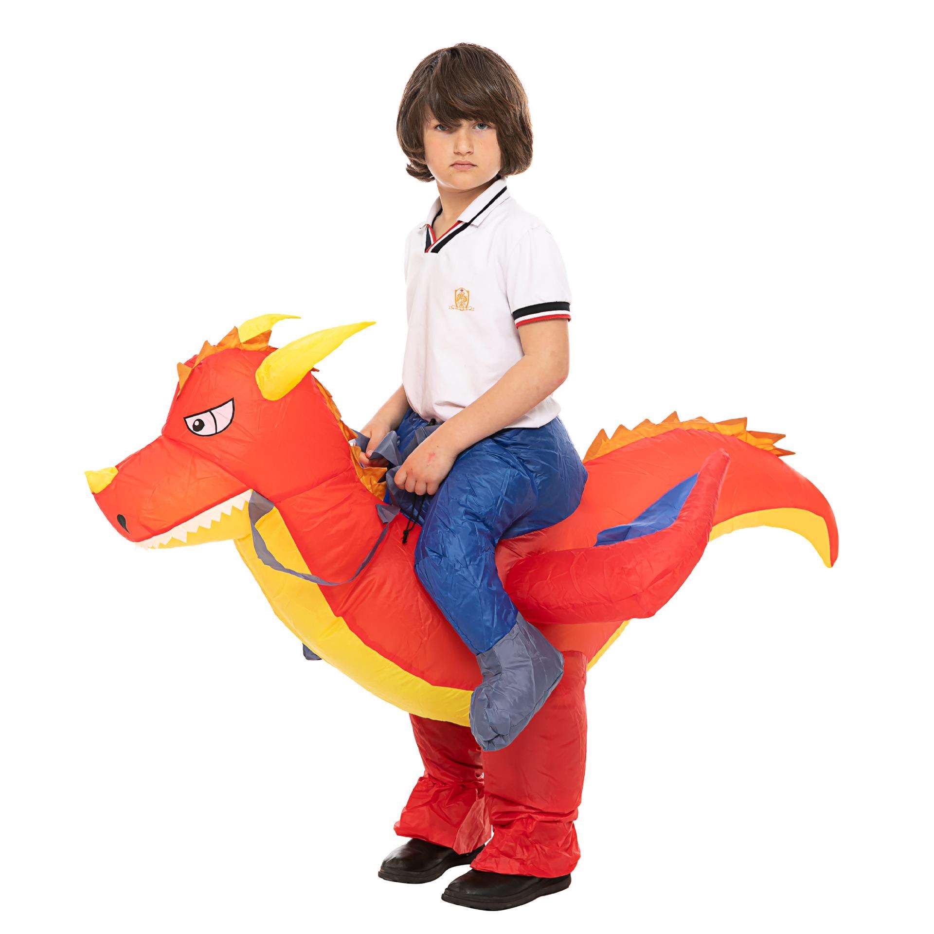 2020年新款小火龙充气服幼儿园演出表演道具充气服装直销