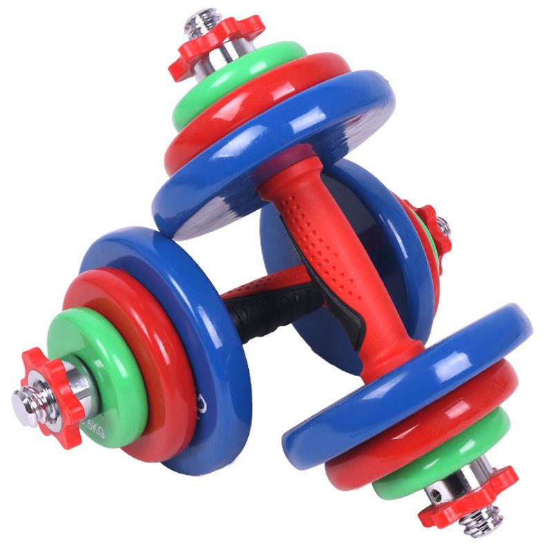 calliven哑铃男士健身家用纯铁20/30公斤器材电镀可调节杠铃套装