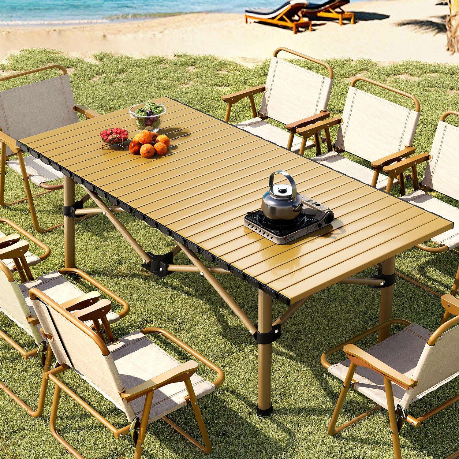 露营桌椅户外折叠桌便携式餐桌野营蛋卷桌长方形夜市摆摊桌子