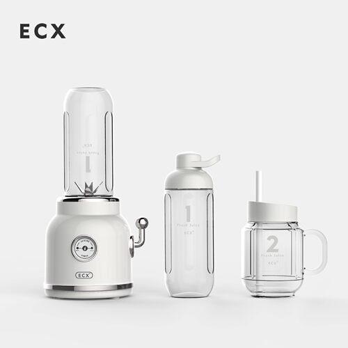 ECX榨汁机小型家用电动果汁机 多功能炸果汁搅拌机榨冰块机沙冰机