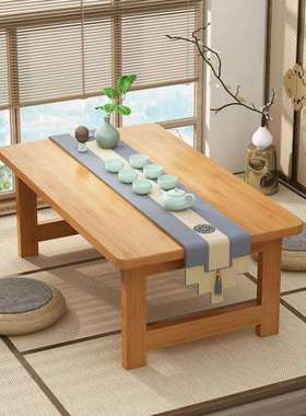 可折叠飘窗小桌子家用炕桌日式榻榻米小茶几床上学习书桌电脑矮桌