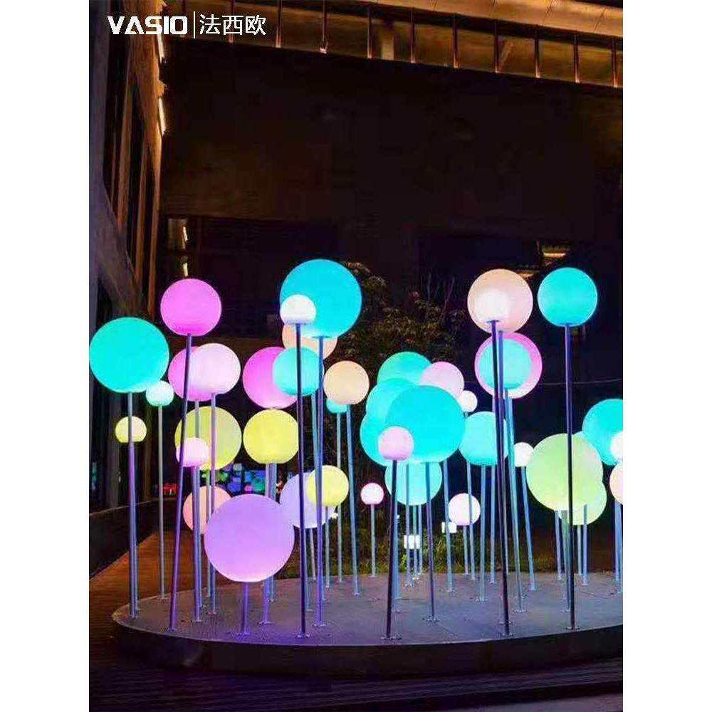 森林吹气呼吸之光泡泡灯广场景区七彩感应互动户外氛围美陈景观灯
