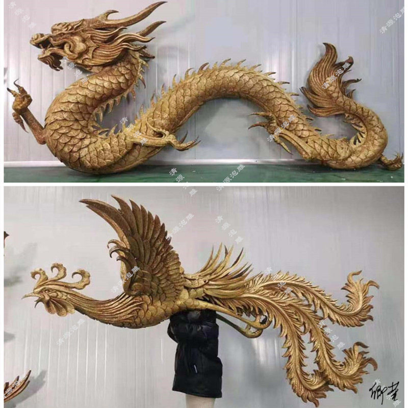 婚庆泡雕龙凤高端中式背景装饰拱门婚礼结婚圆盘亭子舞台道具酒店
