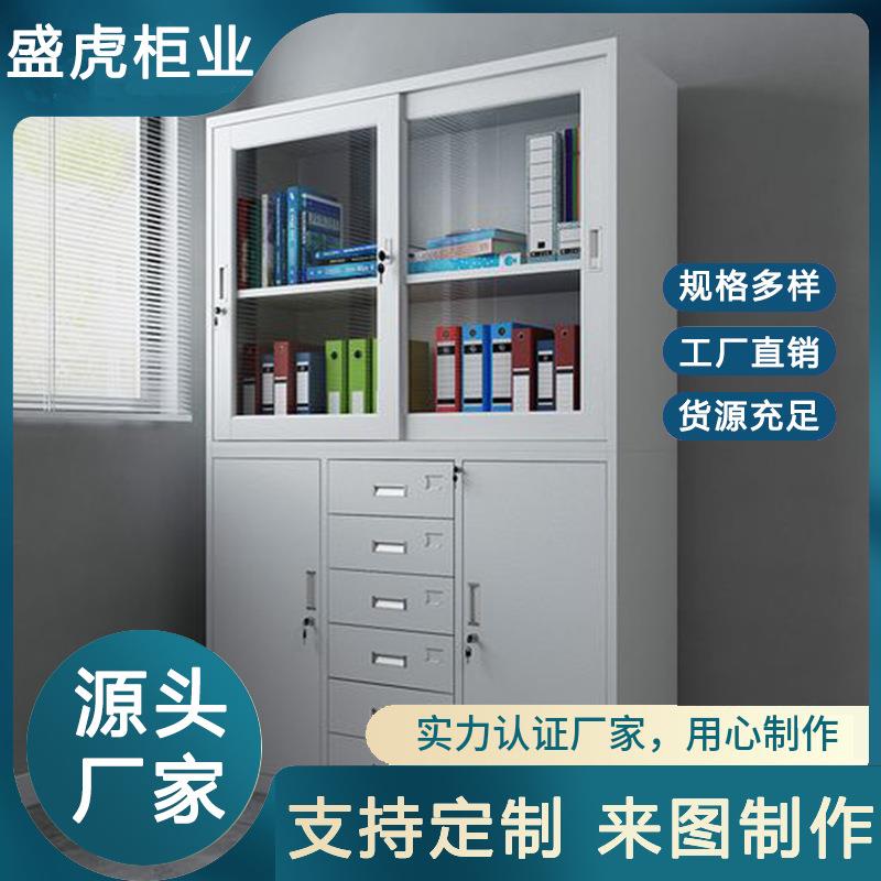 河北铁制保密文件柜不锈钢资料档案财务凭证带锁柜铁皮矮柜