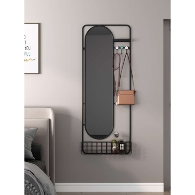 5ZV7轻奢衣帽架一体挂墙穿衣镜家用客厅试衣镜子挂式壁挂入户