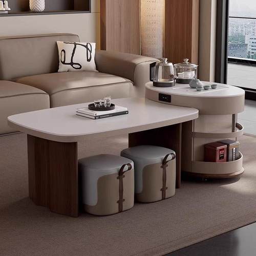 多功能岩板茶桌泡茶茶几茶桌两用一体智能上水可拆卸抗菌岩板茶桌