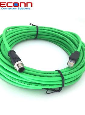 直销4Pin24AWG*2PS/FTPCAT6M124芯D型公头转RJ45网线