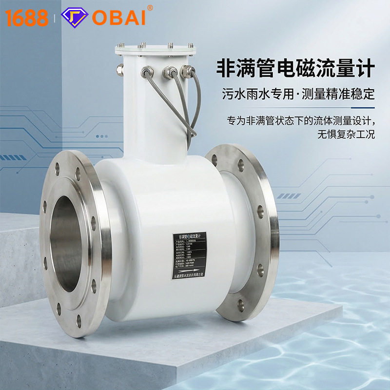 非满管电磁流量计高精度耐腐蚀