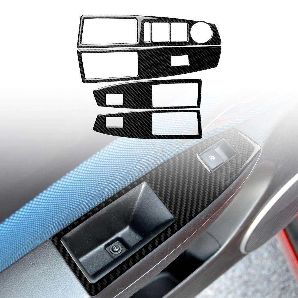 适用于09-15雪佛兰科鲁兹内饰改装碳纤维升降装饰框贴纸汽车配件