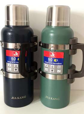 304不锈钢户外大容量旅行水壶3升4升有手柄真空保温壶新款便携