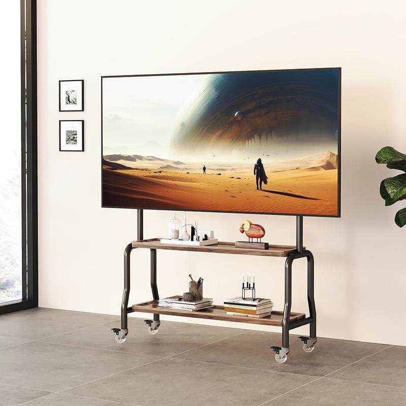 电视落地支架客厅卧室不锈钢艺术移动式现代简约挂架32-75寸家用