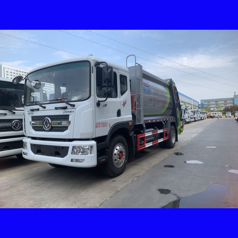 上海松江区东风D9压缩式垃圾车后挂桶式垃圾清运车湖北程力厂
