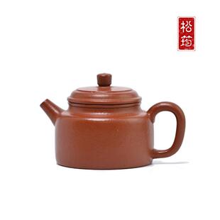 原矿朱泥纯手工德钟100ML小品光素自用宜兴紫砂壶功夫泡茶壶茶具