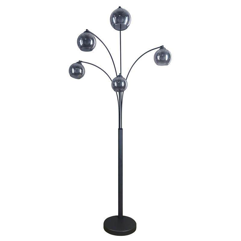 落地灯高档五头玻璃罩大理石底座高端可调奢华设计师款欧式风格