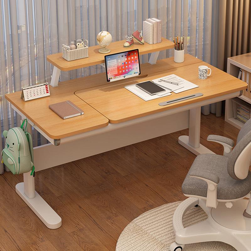 儿童学习桌小学生家用课桌写字电脑桌椅套装可升降实木书桌