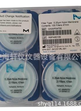 GNWP04700微孔滤膜密理博0.22um*47mm尼龙表面滤膜亲水性白色光面