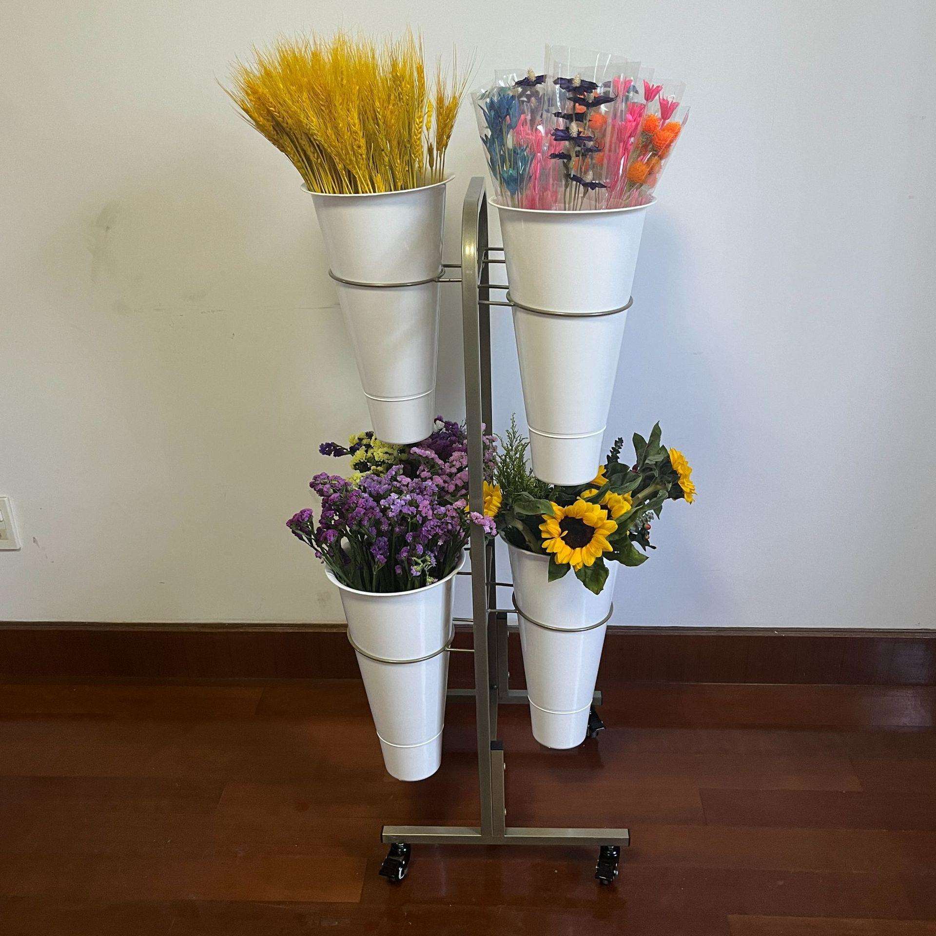 摆摊鲜花架展示架花店花架卖花可移动架子醒花桶架仿真花艺兰花架