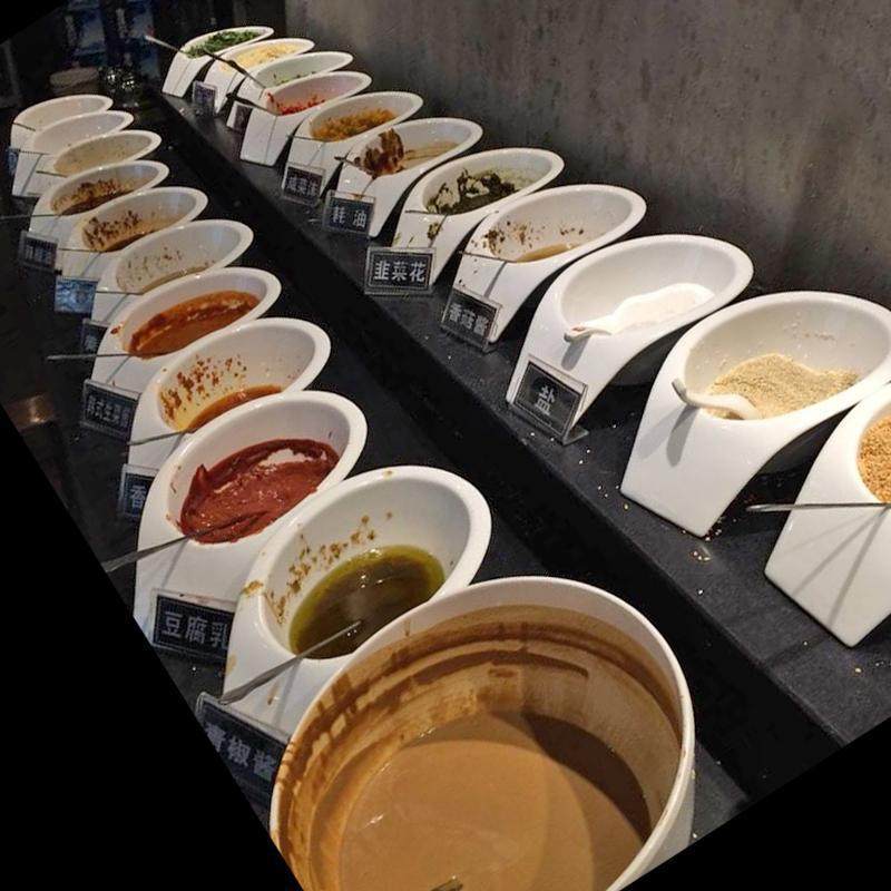 10个装密胺自助火锅店餐具商用斜口蘸料调料碗塑料仿瓷麻辣烫菜碗