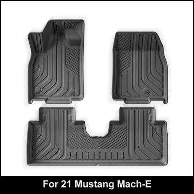 适用于21款福特电马MustangMach-E汽车脚垫TPE脚垫后备箱垫外贸