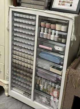 简约文件柜美甲收纳甲油胶柜抽屉式储物柜烘焙模具资料柜票据柜