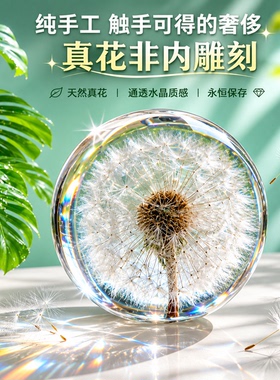水晶球蒲公英摆件儿童节大号高