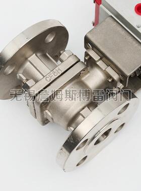 博雷Bray 气动球阀 不锈钢双向气动法兰软密封球阀常温常压双作用