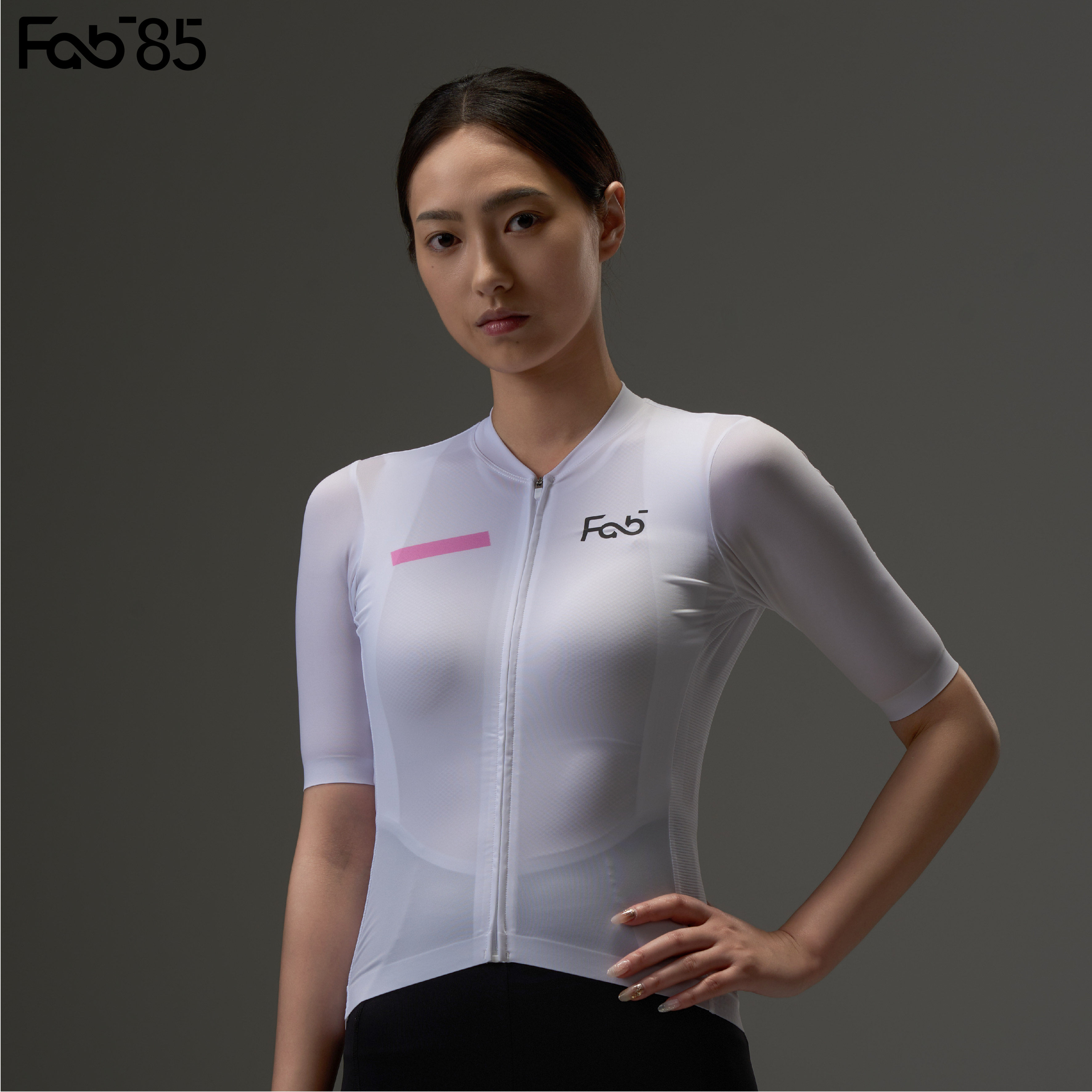 FAB85春夏印花款胶带女款短袖骑行服公路车透气夏季防晒透气