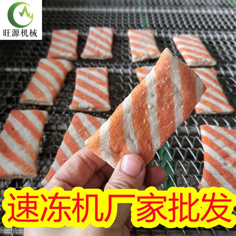 旺章隧速冻机鱼墨鱼仔冷冻机鱿鱼811圈冷源冻加工道设备厂家