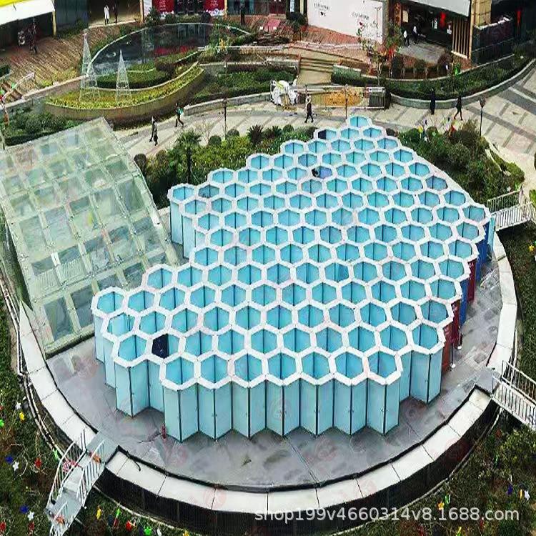 型室内外蜂巢迷宫商场活动引子流大儿童游乐益智设园施1007-2亲互