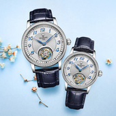 上海钻石牌手表陀飞轮表械中心式 情侣陀飞轮时尚 奢华腕表