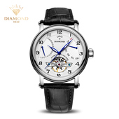 上海钻石手表男镂空飞轮自动机械表日历星期3302多功能男士 腕表