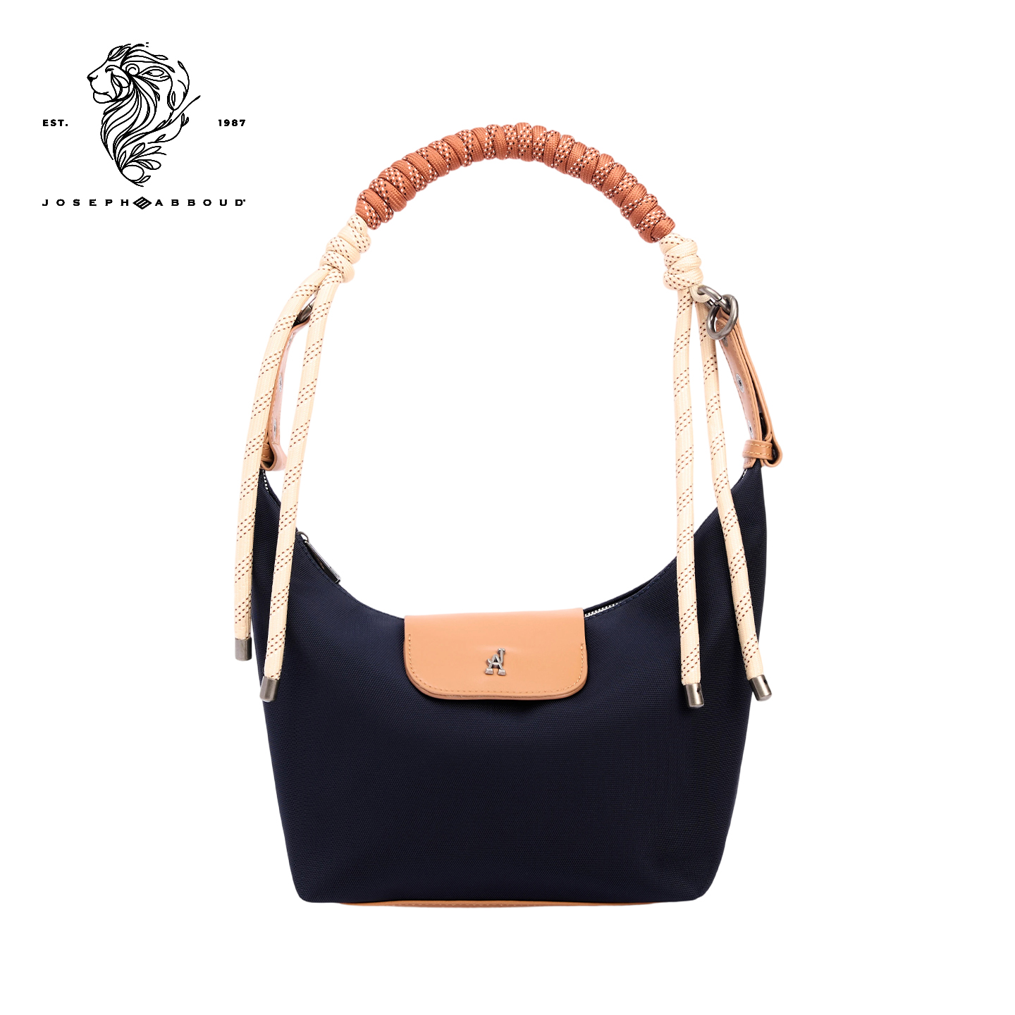 爱堡德编织绳包带腋下单肩手提包