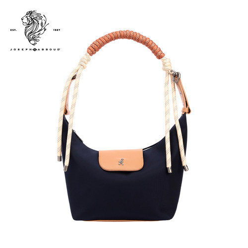 爱堡德编织绳包带腋下单肩手提包