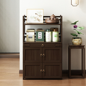 新中式 博古架客厅茶桌茶叶展示柜小型茶具茶杯摆放置物架收纳层架