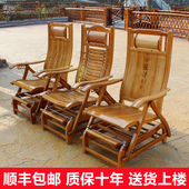竹躺椅竹摇摇椅折叠椅子家用午睡椅凉椅老人休闲逍遥椅实木靠背椅