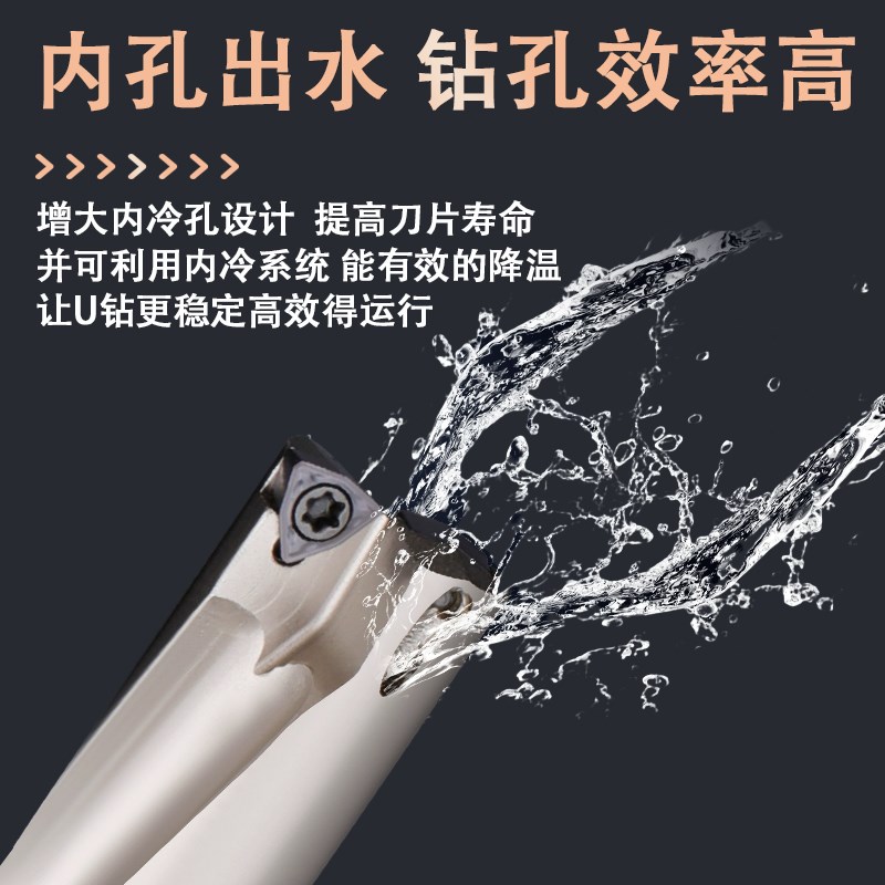 WC02微小直径U钻小孔U钻小径钻头2D10-3D13.5数控暴W力钻平底小u