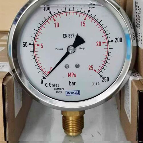 德国进口威卡WIKA压力表EN837-1耐震不锈钢测压液压表真空轴向表