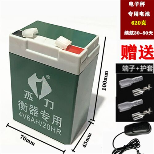 电子秤电池专用通用台秤4伏蓄电池4v4ah20hr电子称锂电池6V小电瓶