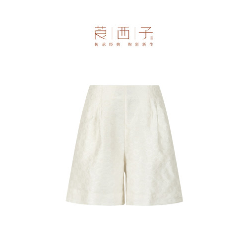 【砚冰】莨西子新中式国风小A字版型休闲短裤女春夏阔腿款裤子
