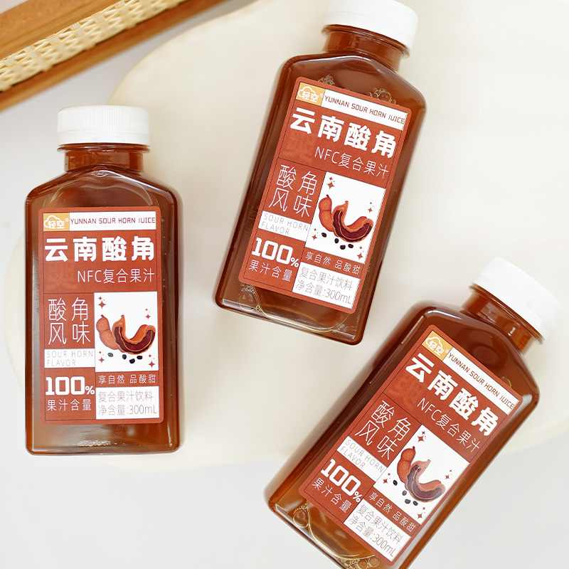 轻空夏日云南酸角汁100%NFC复合果汁零脂肪饮料瓶装饮品300ml*6瓶 咖啡/麦片/冲饮 果汁茶饮料 原图主图